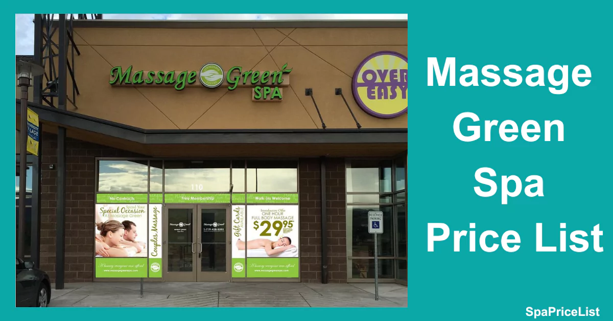 Massage Green Spa Price List