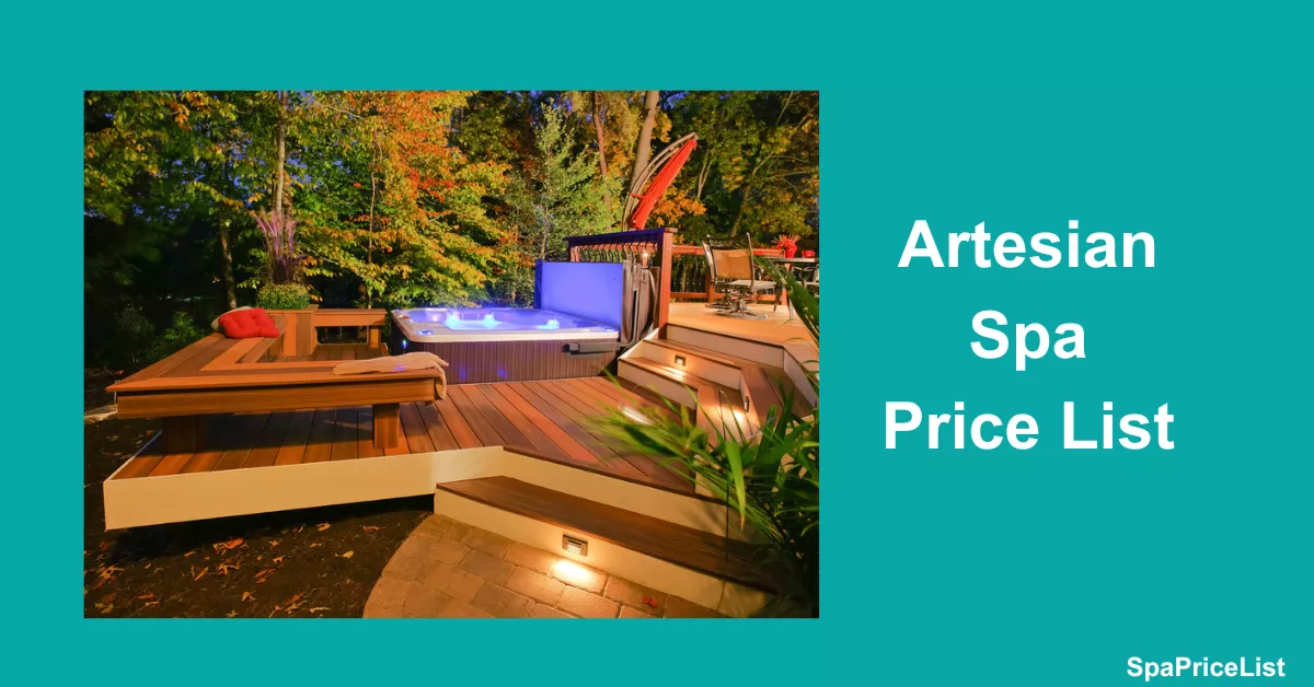 Artesian Spa Price List