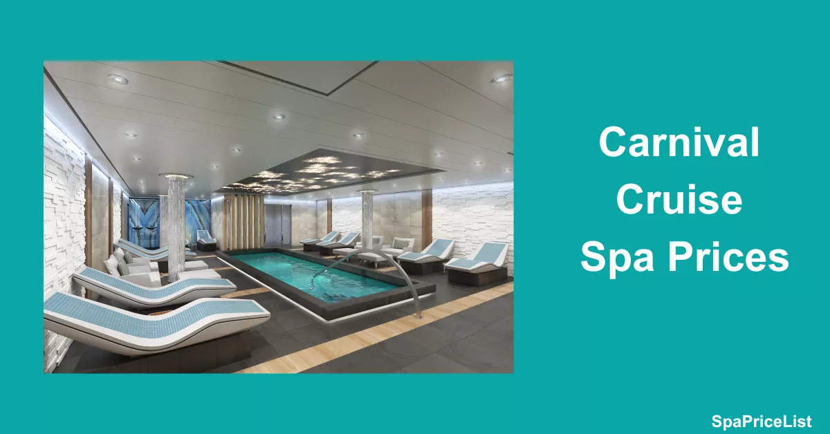 carnival cruise spa prices
